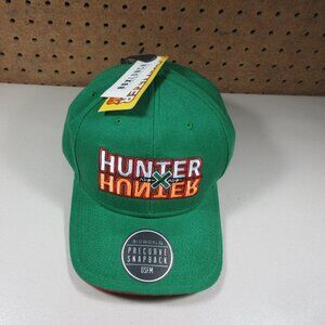 Hunter X Hunter mens green an red snapback ball cap OS NWT
